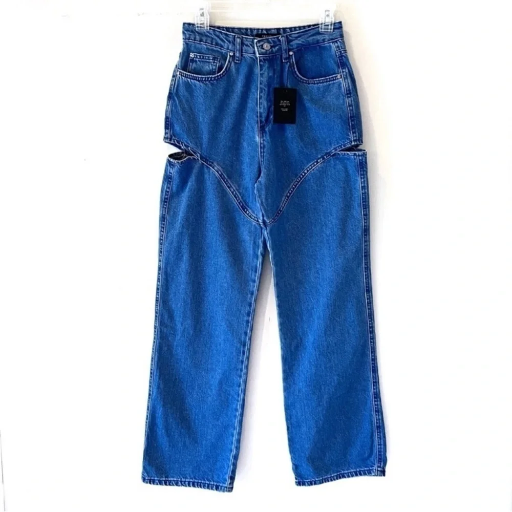Grika Cut Out Jeans High Rise Denim Trenyol  WearHause Grika Bottom size S